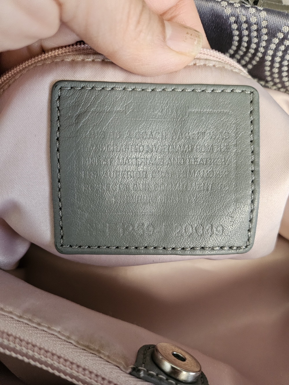 Coach Grey Signature Satchel with Silver Accents - Picture 3 of 13